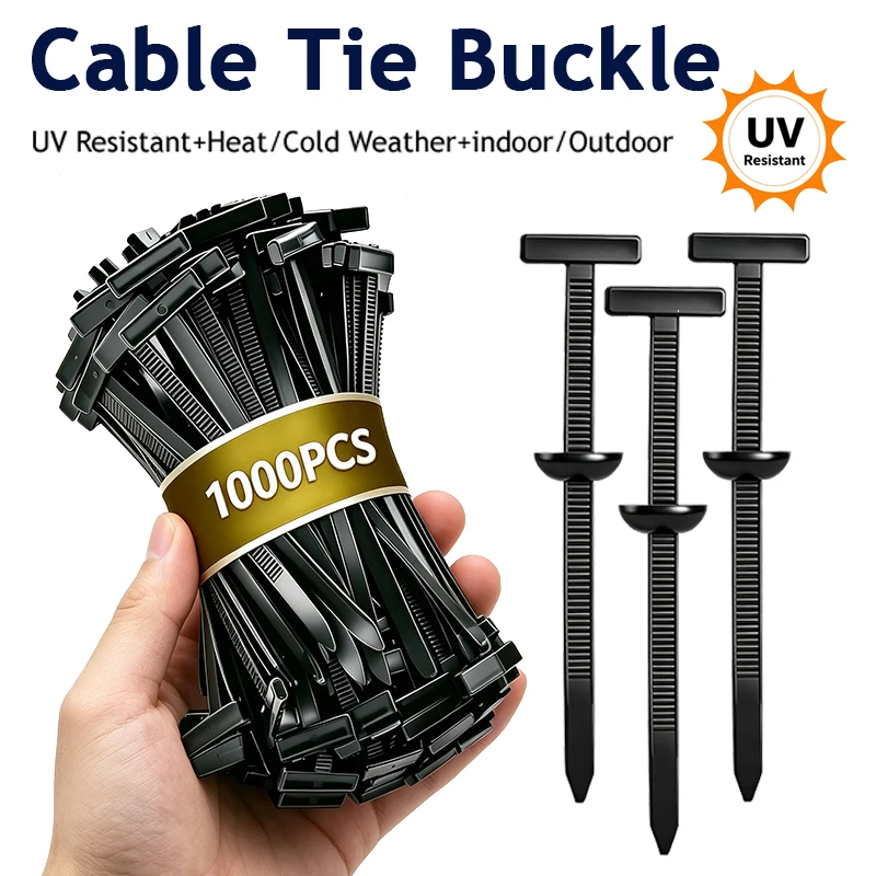 1-1000Pcs Universal Nylon Zip Ties Self-Locking Plastic Cable Ties with Clips Car Accessories Fastening Rings Zipper Wrap Straps