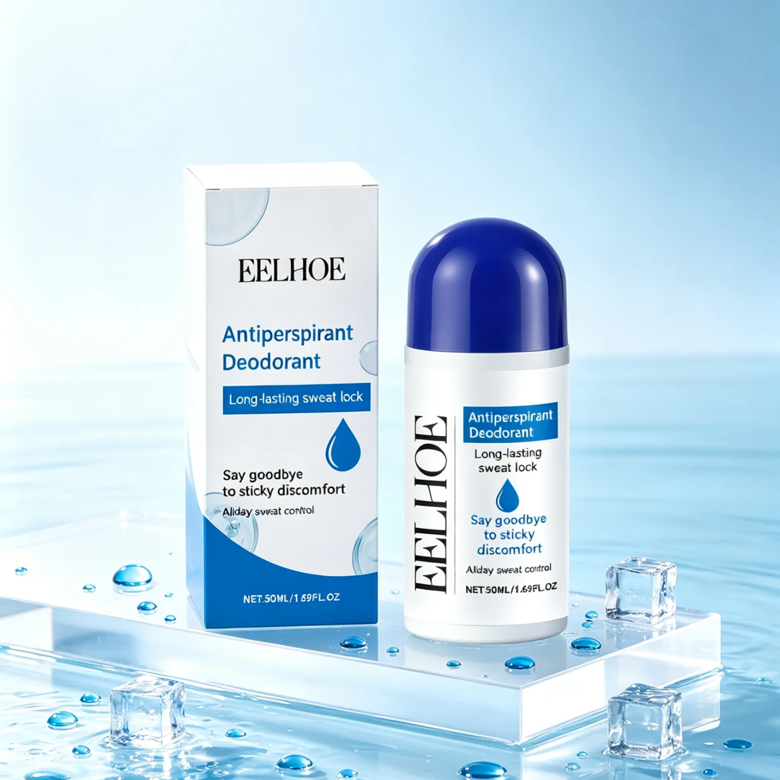 EELHOE Roll on Antiperspirant Deodorant Long Lasting Freshness Reduce Body Odor Anti Perspiration Underarm Sweat Control Roller