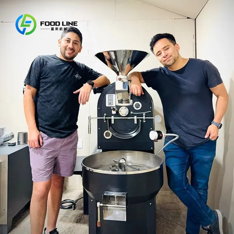 customized usb‑monitor roaster profile sampler compact 2kg gas roasting machine for ethiopian green bean trial roasting