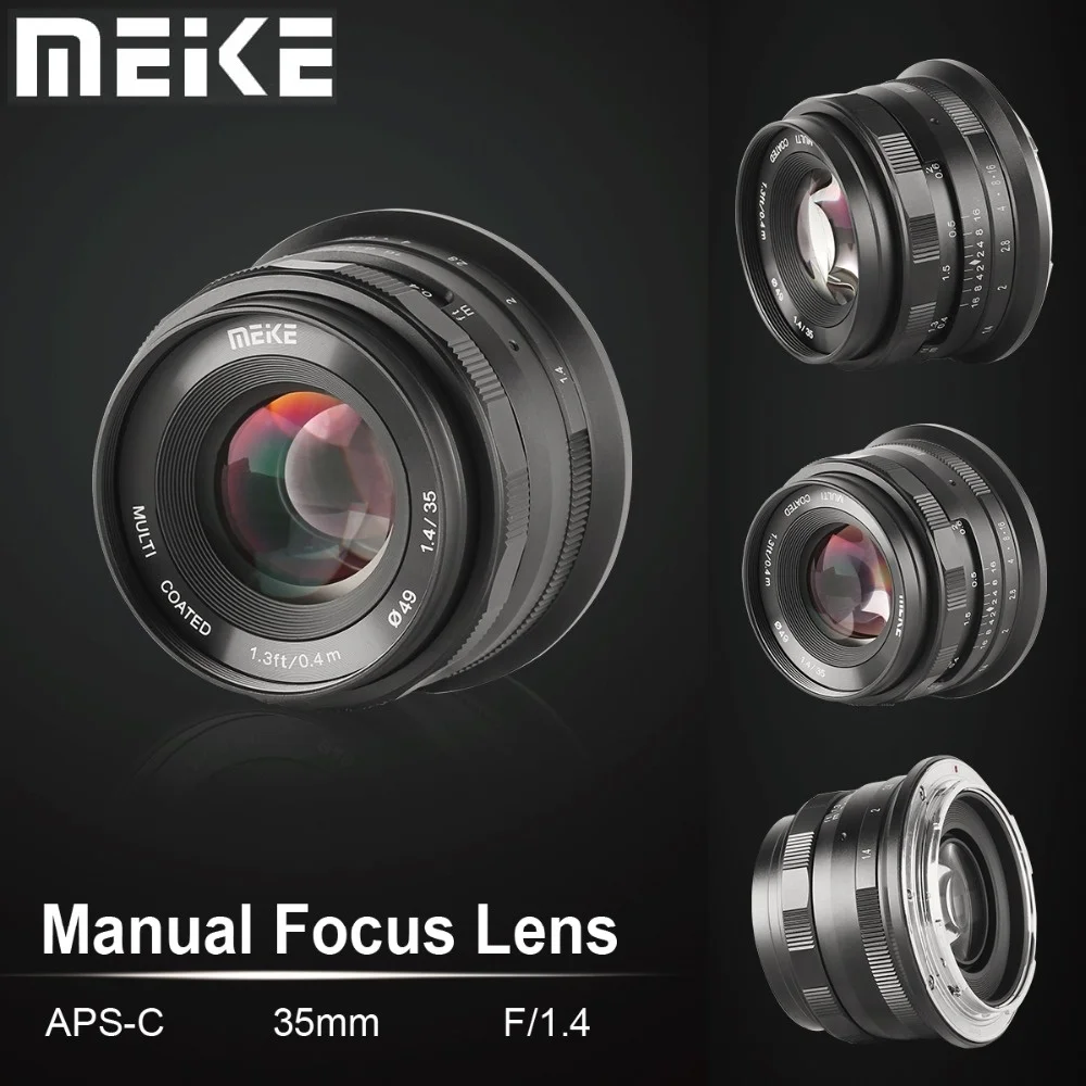 Meike 35 مللي متر f1.4 APS-C التركيز اليدوي عدسة ثابتة فتحة كبيرة لكاميرا نيكون Z-Mount Z30 Z50 Z6 Z7 Z6II Z7II Z8 II Z5 Z9 Z6III