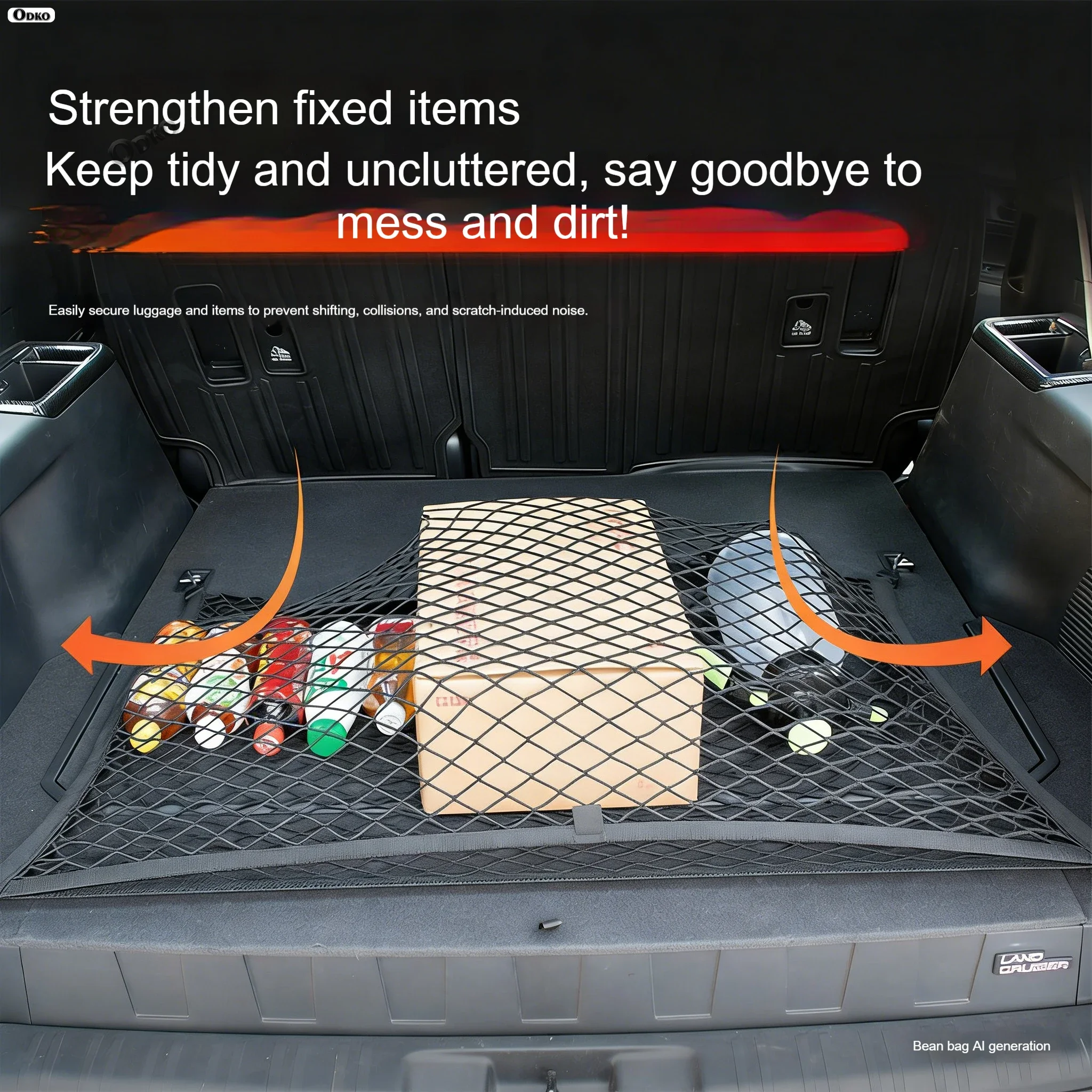 For Citroen C3 C4 C5 C6 Berlingo Grand Picasso Car Boot Trunk Seat Back Elastic Storage Net Cargo Organizer Bag Accessories