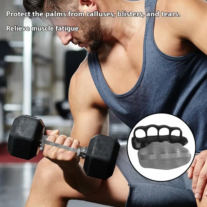Unisex Fitness Gloves 1 Pair Anti Slip Silicone Training Grip Conforms To Ergonomics Or Weight Lifting Pull-Ups Gym Training