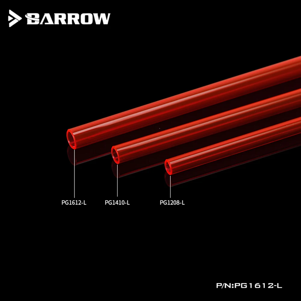 Barrow 2pcs/Lots PETG Hard Tube ( 8/12mm - 10/14mm - 12/16mm ) Thickness 2mm Length 50cm Rigid Pipe