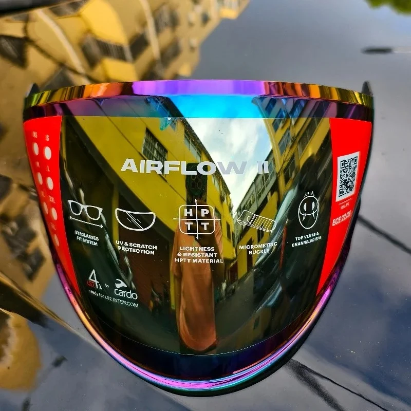 FOR LS2 OF616 Helmet Lens AIRFLOW II Helmet Tail，Silver Visors, Color Half Helmet Lens