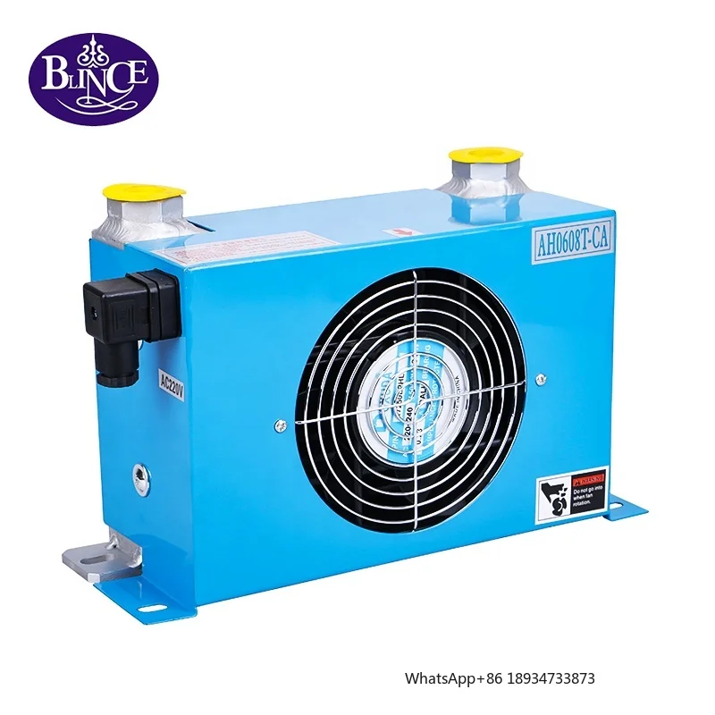 AH0608T Fan Voltage 12V 24V 220V 380V Heat Exchanger Cool Blast  Air Cooling Hydraulic Oil Cooler Radiator