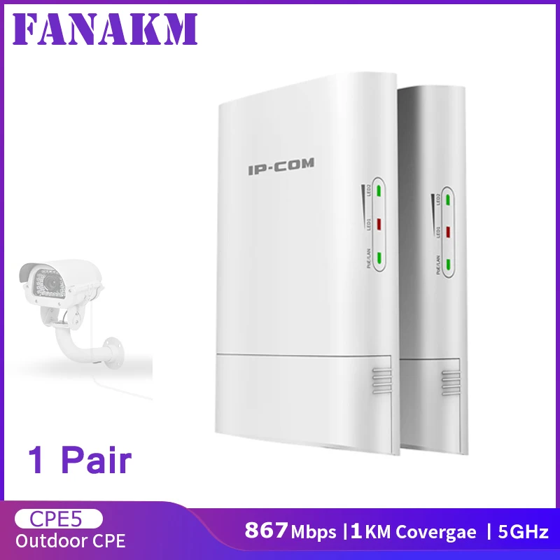 

2pcs Outdoor 5GHz Wireless WiFi Repeater Extender 1KM Long Range Outdoor CPE 867Mbps Access Point AP WiFi Bridge Client Router