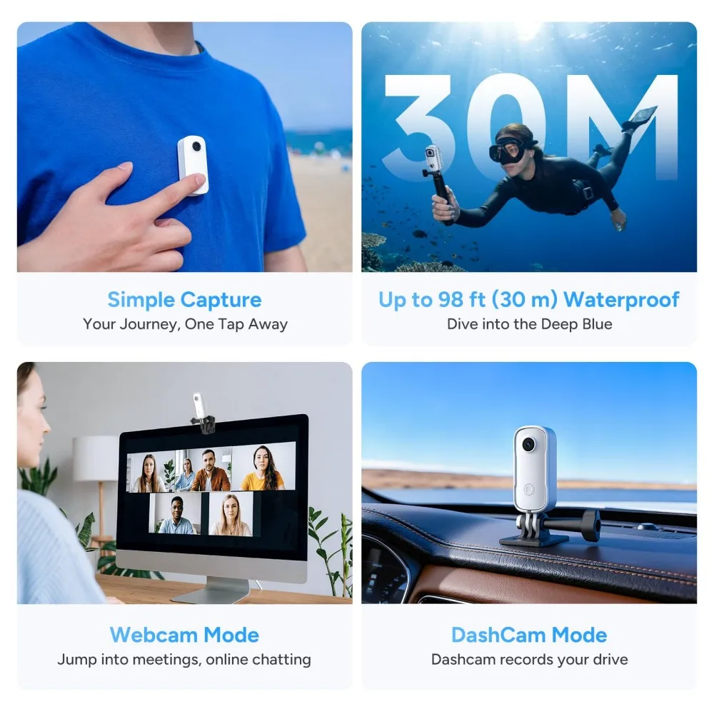 SJCAM C100 PRO 4K POV Camera with 64GB,.5H Power,Light-Weight with EIS stablization,Magnetic Wearable Pocket Camera