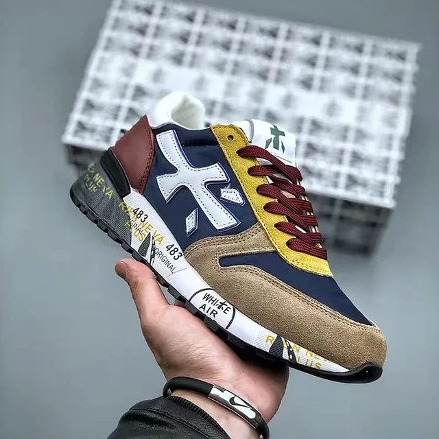 2023 New PREMIATA men jogging casual shoes light luxury style wooden shoes niche shoes AliExpress
