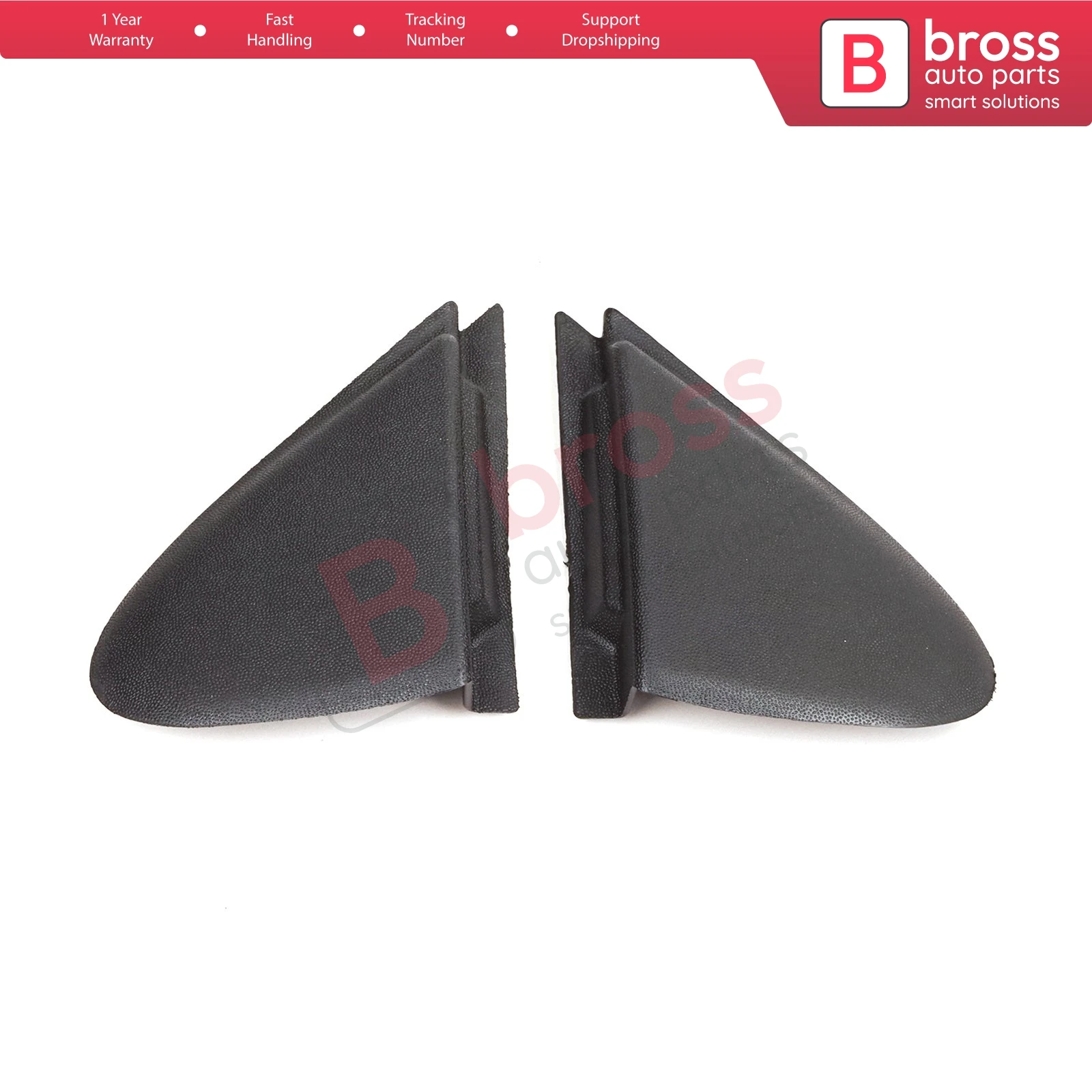 

BSP1133 Side Wing Exterior Mirror Triangle Fender Corner Plastic Cover Set for Renault Megane MK3 Fluence 638750012R 638740012R