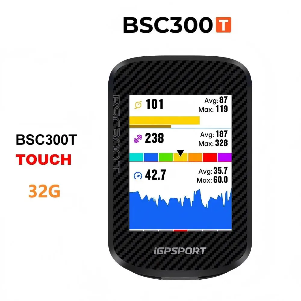 IGPSPORT BSC300T 32G Touch-screen GPS Bike Computer Global Colorful Map Navigation Wireless Cycling Computer