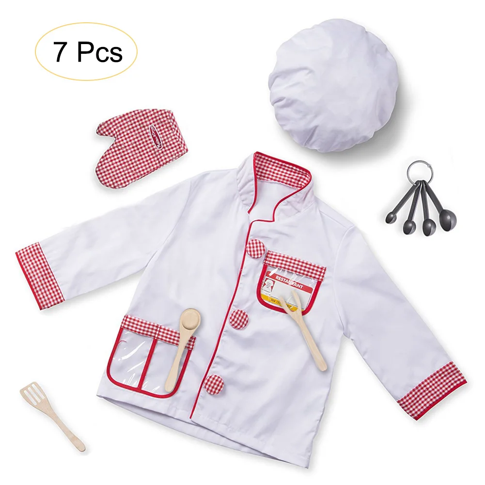 Kid Costume For Chef Uniform Jacket Children Cosplay Kitchen Restaurant Clothing Kindergarten Performance Boys Girls Clothes Set