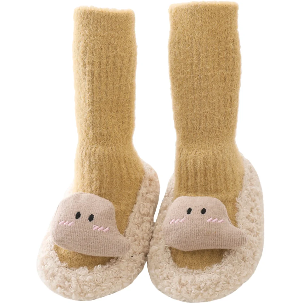 

1 Pair Anti Slip Baby Socks Cartoon Design Non Slip Sole Toddler Walking Socks For Newborn Boys Girls Floor Learning Shoes Gift