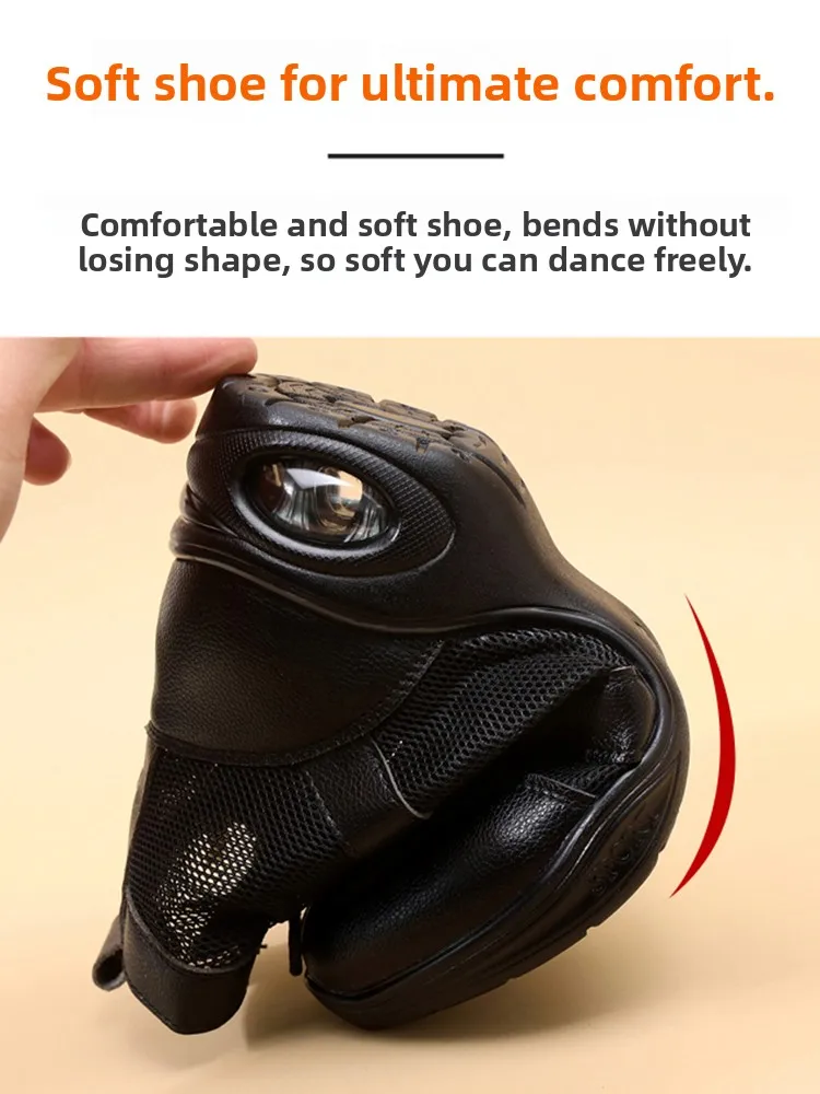 Danza da donna oes Traspirante Me Bianco Autunno Inverno Danza quadrata Tacco medio Bot morbido Vera pelle Jazz Sailor Da...