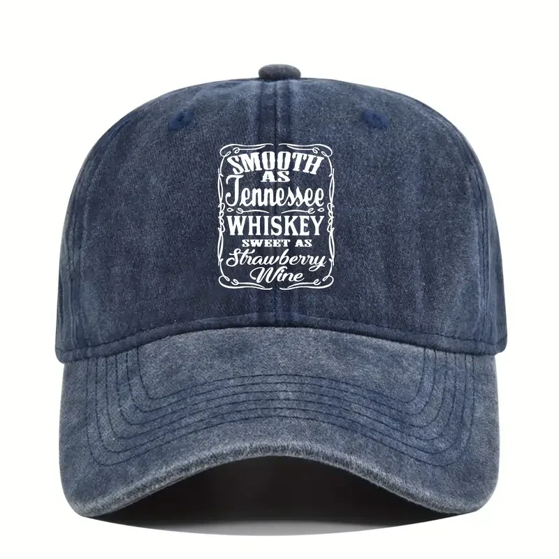 السلس مثل تينيسي ويسكي الحلو مثل الفراولة النبيذ خمر قبعة بيسبول مغسولة - قبعة أبي الويسكي والنبيذ تحت عنوان #2