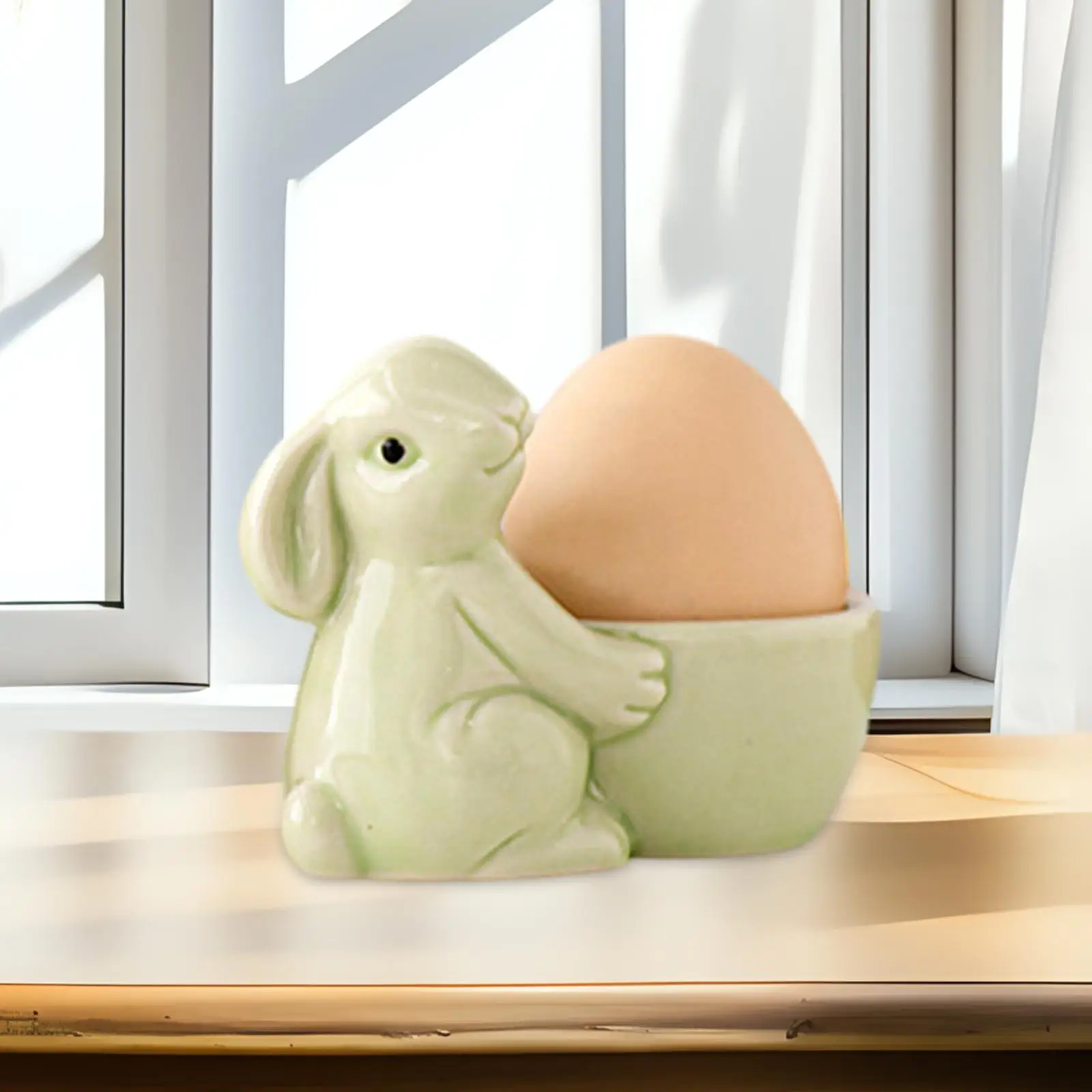 Ceramic Egg Cup Egg Holder Breakfast Kitchen Gadget Tableware Dinner Lunch for Boiled Egg Easter Bunny Egg Holder