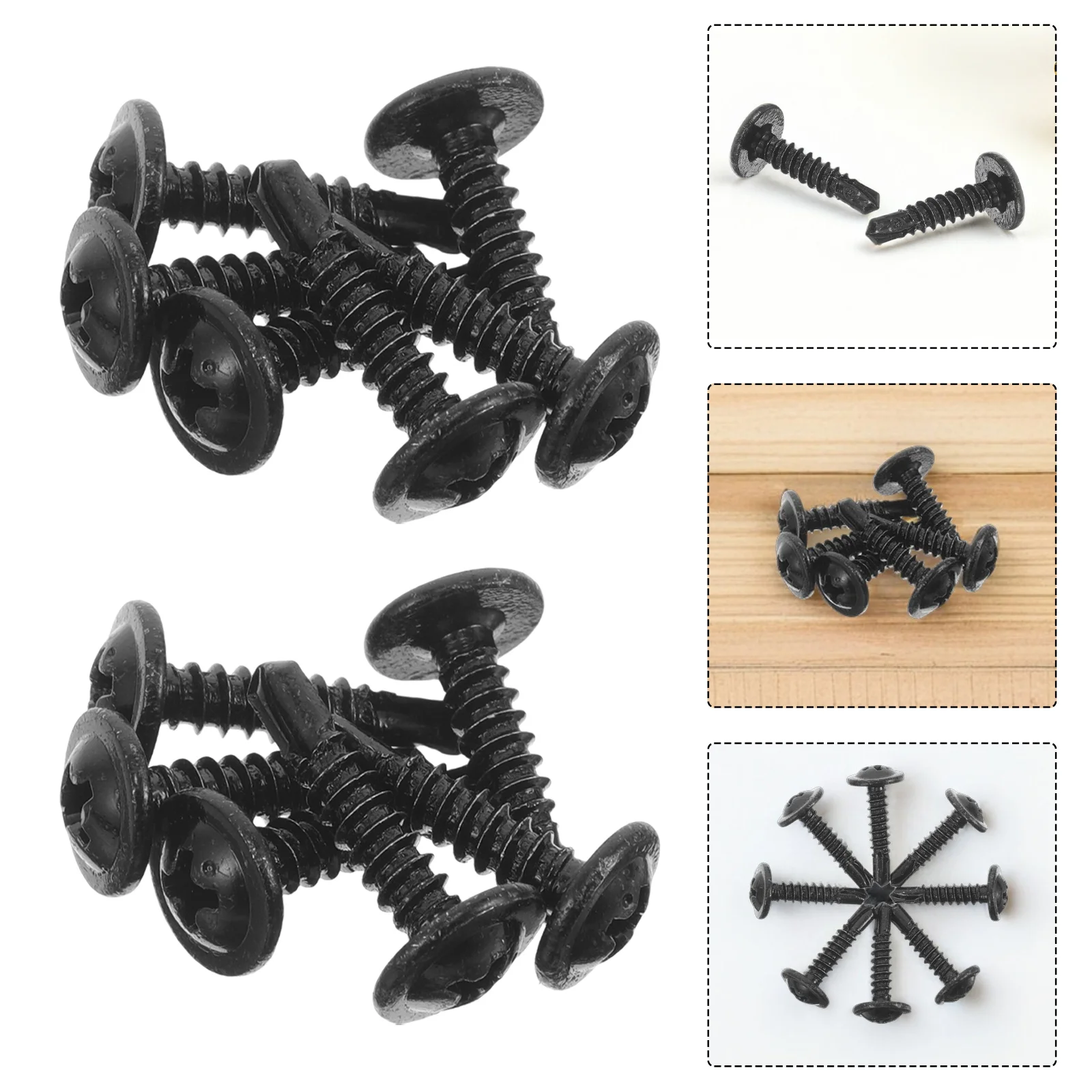 

460pcs Self Drill Metal: Quenched Pan Screws For Heavy Duty Furniture Assembly Direct Penetration No Predrilling
