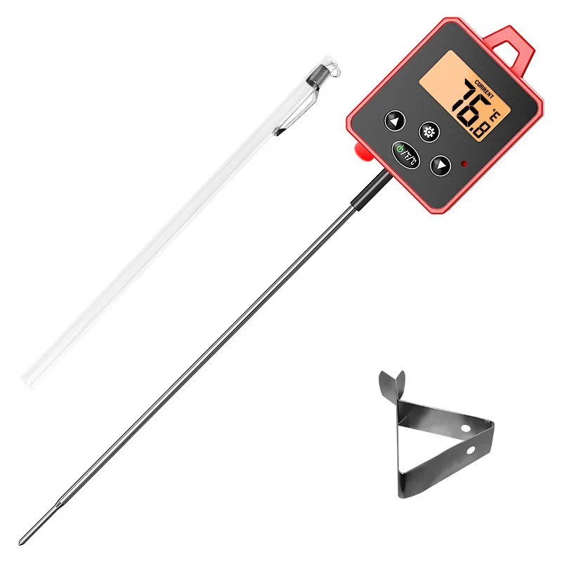 Candy Thermometer Kitchen Digital Food Thermometer Household Baking Frying Temperature Meter with Stainless Steel Probe Backlit