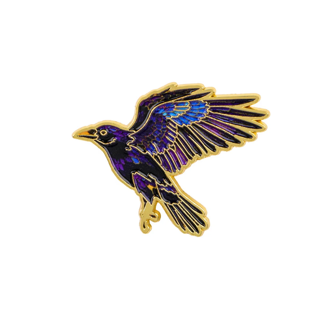 5pcs Punk Enamel Pin Set Cartoon Crow Brooch For Coat Halloween Brooches Collar Lapel Pins Metal Badges Jewelry Party Gift