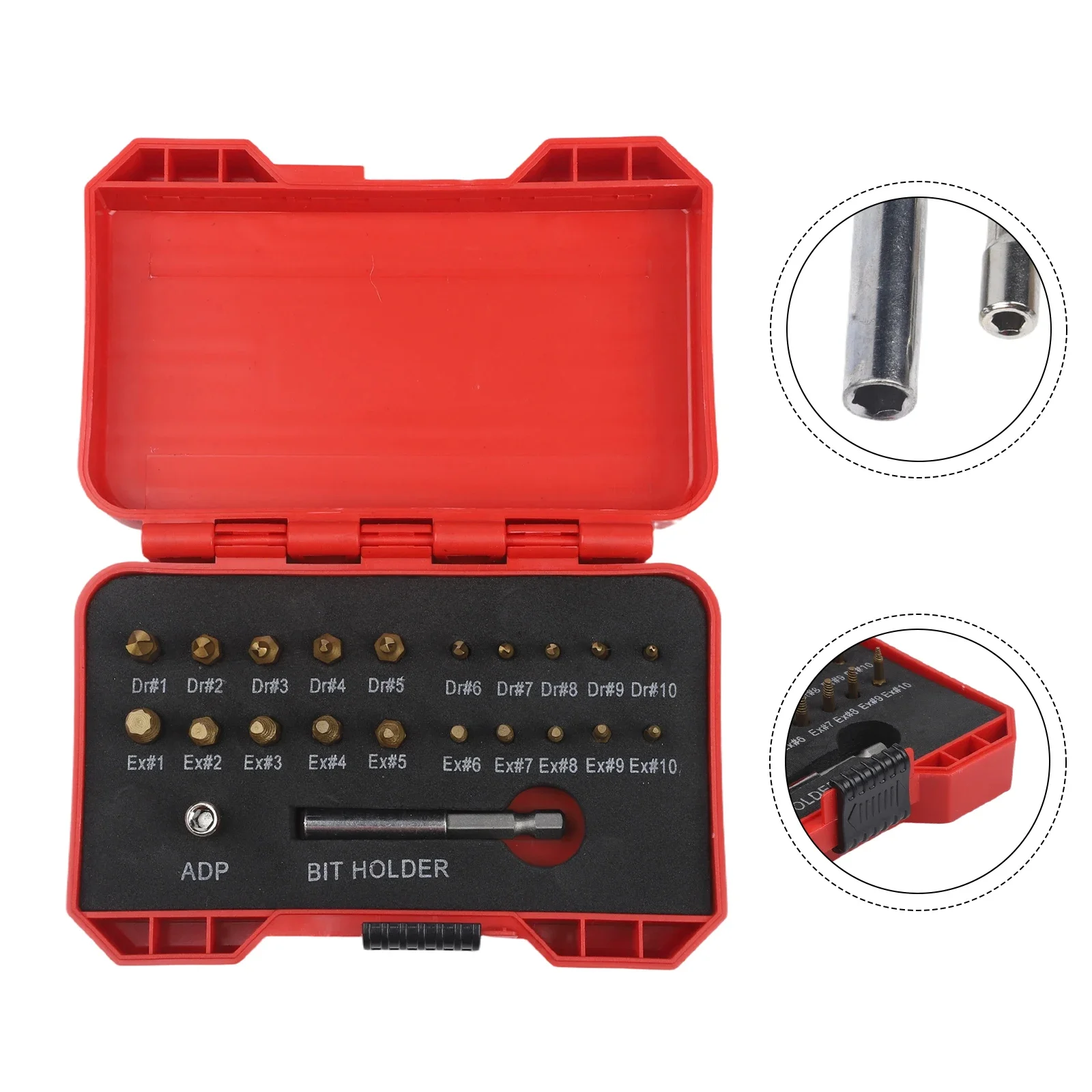 Screw Extractor Set With Titanium Stripped Screw Remover Magnetic Extension Bit Holder Socket Adapter Workshop Tool