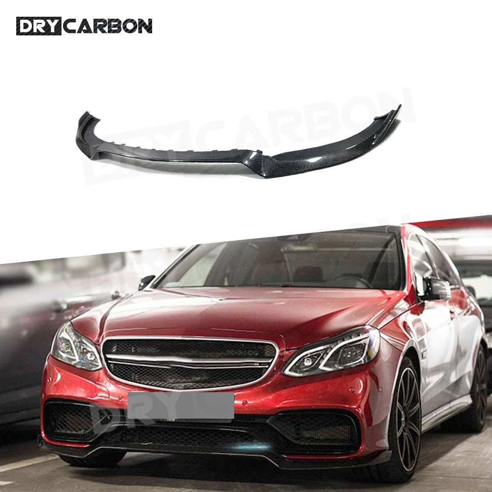 

For W212 Carbon Fiber Front Lip Bumper Spoiler Chin Splitters For Benz E Class E260 300 E400 E63 2014-2016 Car Bumper Guard FRP