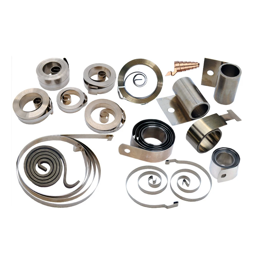 Custom bimetal bistable ribbon flat torsion spiral cable constant torque coil clock spring 0.25x3.5x25x1100mm