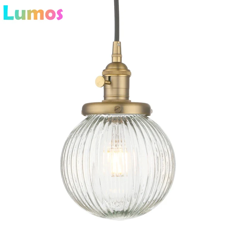 

PF Phansthy Modern 5.9'' Clear Globe Glass Ceiling Lamps Pendant E27 Hanglamp Luminaire Living Room Loft Lights
