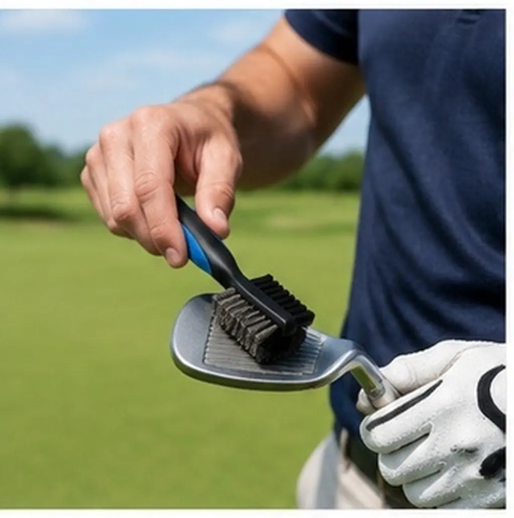 1Set Golfing Cleaning Tool Club Brush Hook Random Color Portable Lightweight Golfing Supplies Club Cleaner Groove Brush