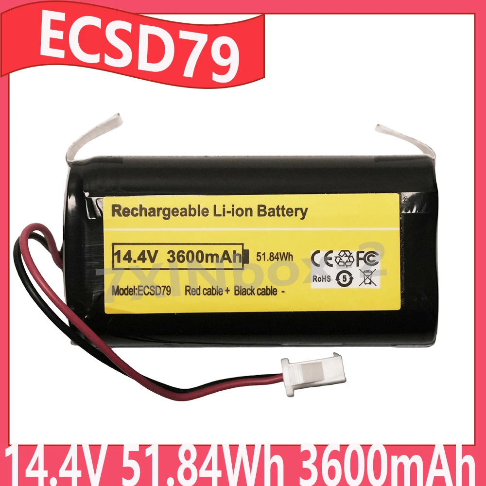 ECSD79 14.4V 51.84Wh 3600mAh replacement battery For Ecovacs RoboVac 15C MAX 25C 30 G10 For Hybrid G30 CR20 CEN360