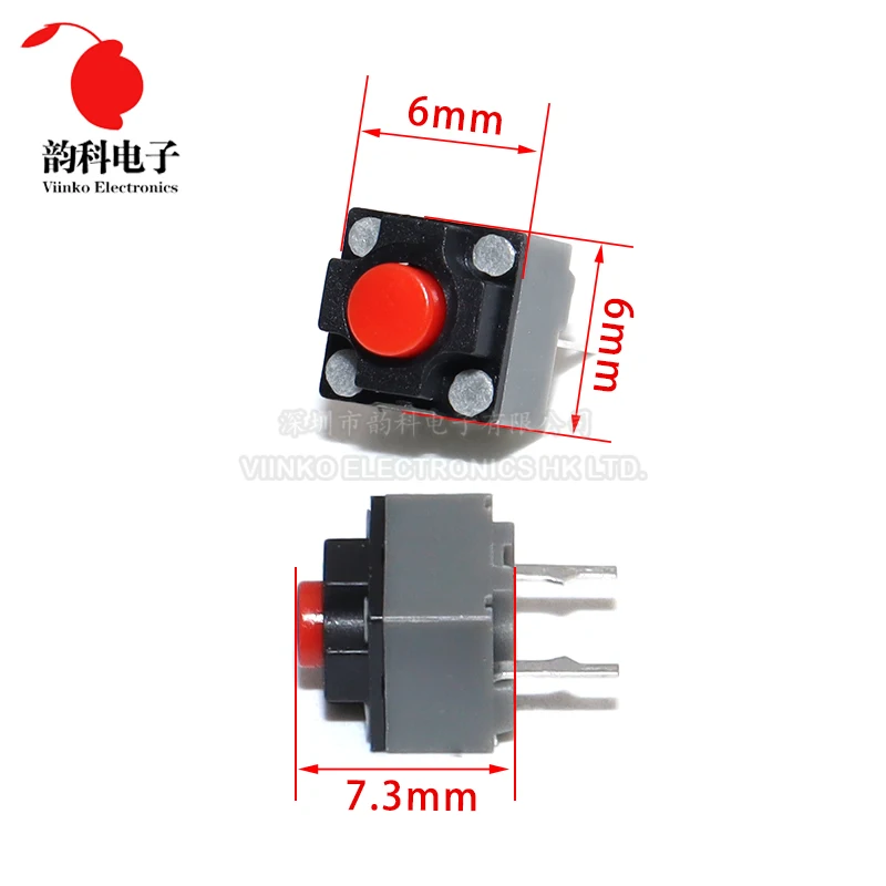 

10PCS 6X6X7.3 Mute Button 6X6X7.3MM Silent Switch Wireless Mouse Wired 6*6*7.3 Mouse Button Micro Switch