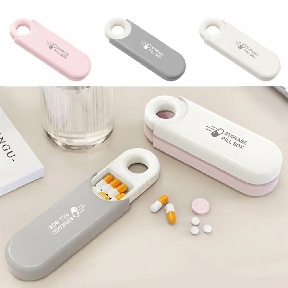 Portable Pocket Pill Case 3 Compartment Large Capacity Pill Storage Box Moisture Proof Durable Daily Pill Organizer Household