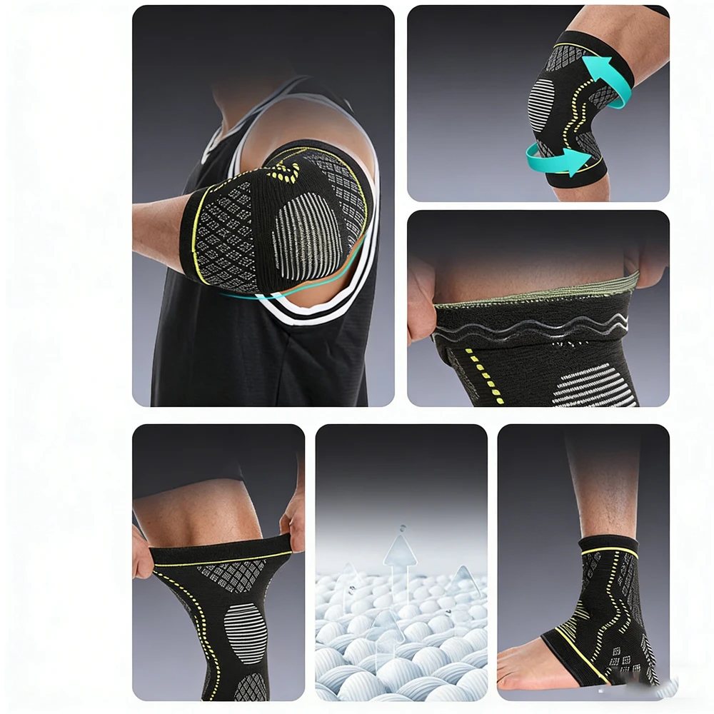 6個/セット オールシーズン対応スポーツ安全装備、膝パッド、 - Sports Equipment Knee Support のレビューと価格
