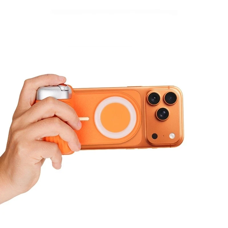Magnetic Bluetooth Selfie Handle Three Colors Fill Light Phone Photography Grip Handheld Shooting Holder For Mobile Vlog Video