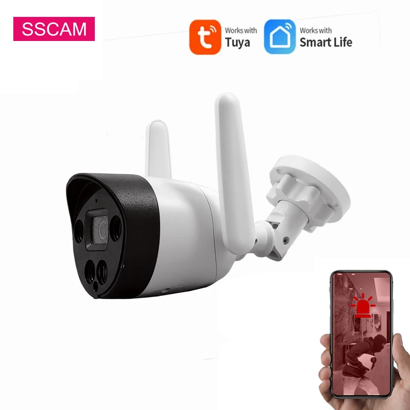 2MP IP Wifi Camera Tuya Smart Life Auto Tracking Security WiFi Wireless Mini Bullet Outdoor Home Camera Baby Monitor Camera