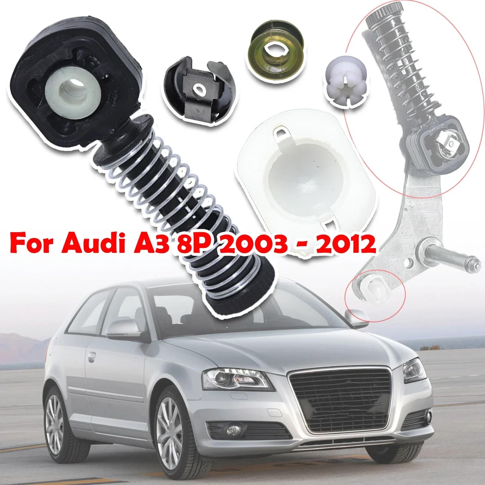 

Gear Selector Lever Mechanism Sliding Shoe Bushing Shift Rod Linkage Clip Manual Transmission Rivet For Audi A3 8P 2003 - 2012