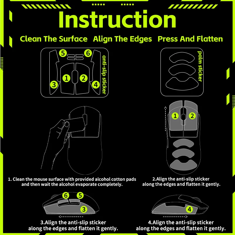 TALONGAMES Mouse Grip Tape for ROG Harpe Ace Aim Lab Edition,Palm Sweat Absorption Anti-Slip Tape,Cut to Fit,Easy to Apply