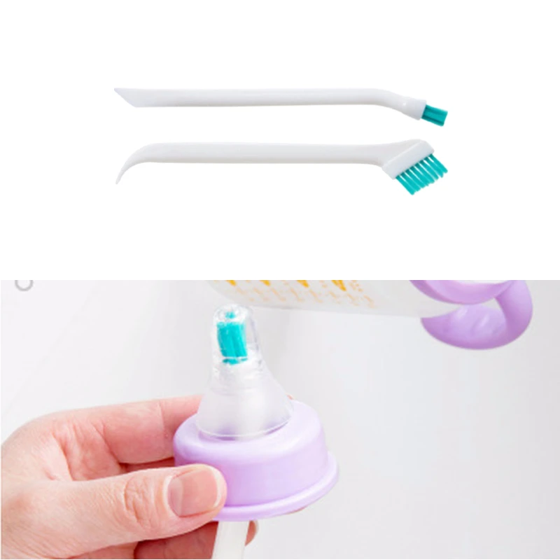 2Pcs/set Narrow Gap Cleaning Brush Portable Long Handle Baby Bottle Brushes Kid Cleaning Tools Milk Bottle Nipples Cleaner