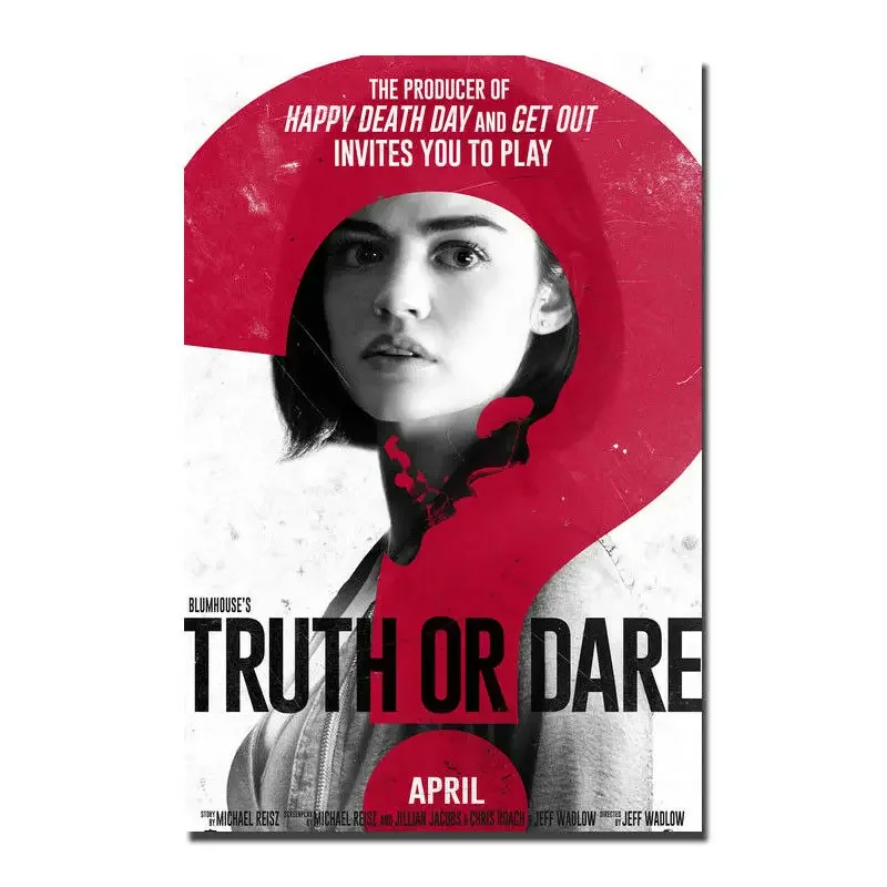 Blumhouses Truth or Dare Movie Lucy Hale Horror Silk Fabric Wall Poster Art Decor Sticker Bright