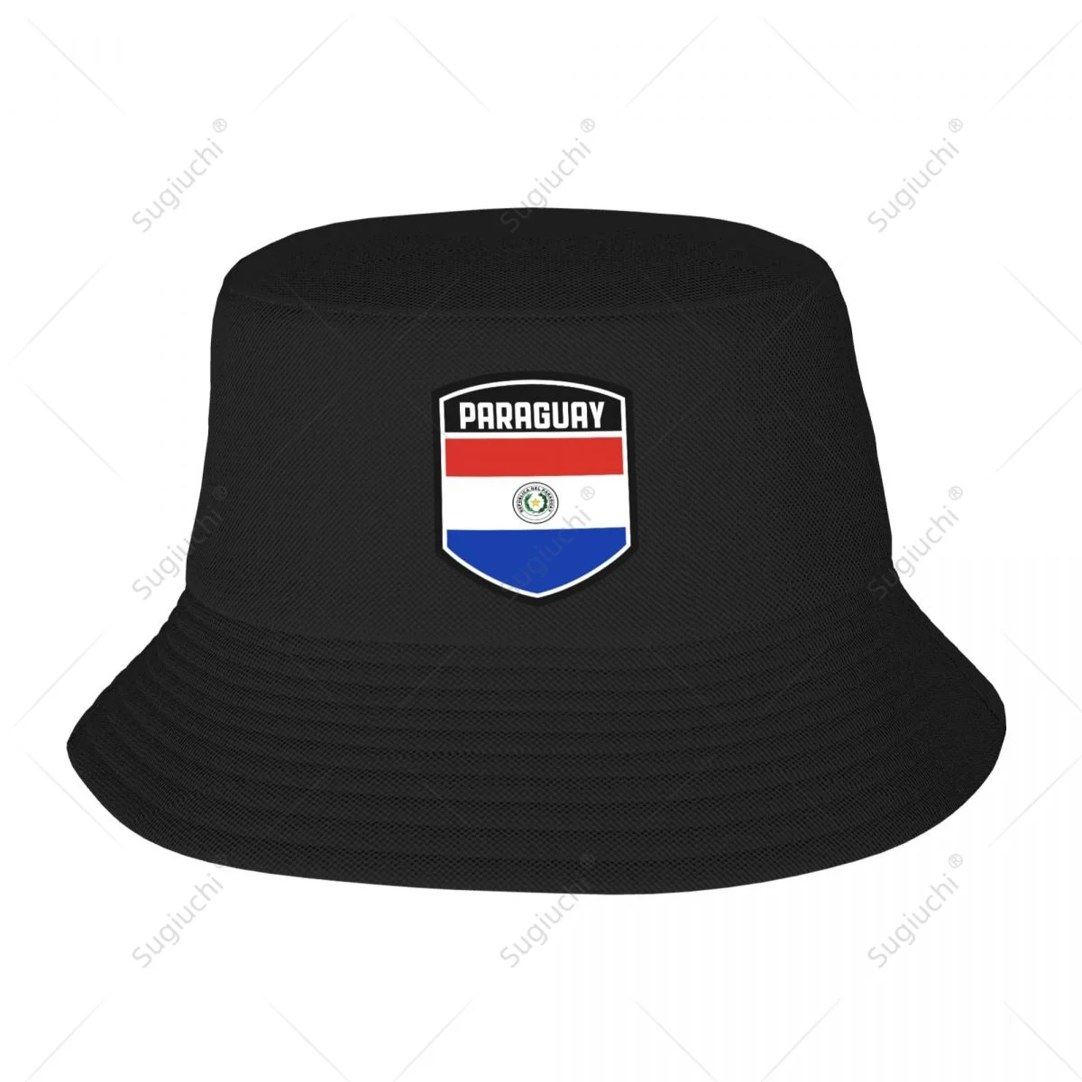 

Paraguay Flag Shield Bucket Hats Print Cool Fans Sun Shade Simple Classic Outdoor Summer Fisherman Caps Fishing Cap