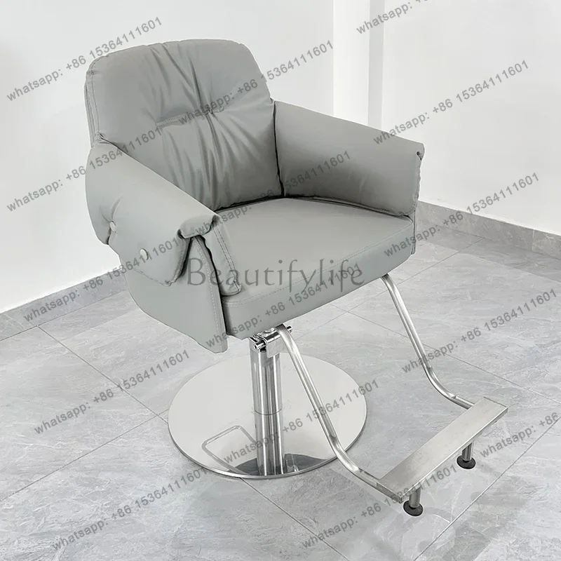 LSOnline Celebrity Barbershop Barber Chairs Modern Perm Hair Dyeing Tattoo Barber Chairs Comfort Salon Furniture Cadeiras FYBC