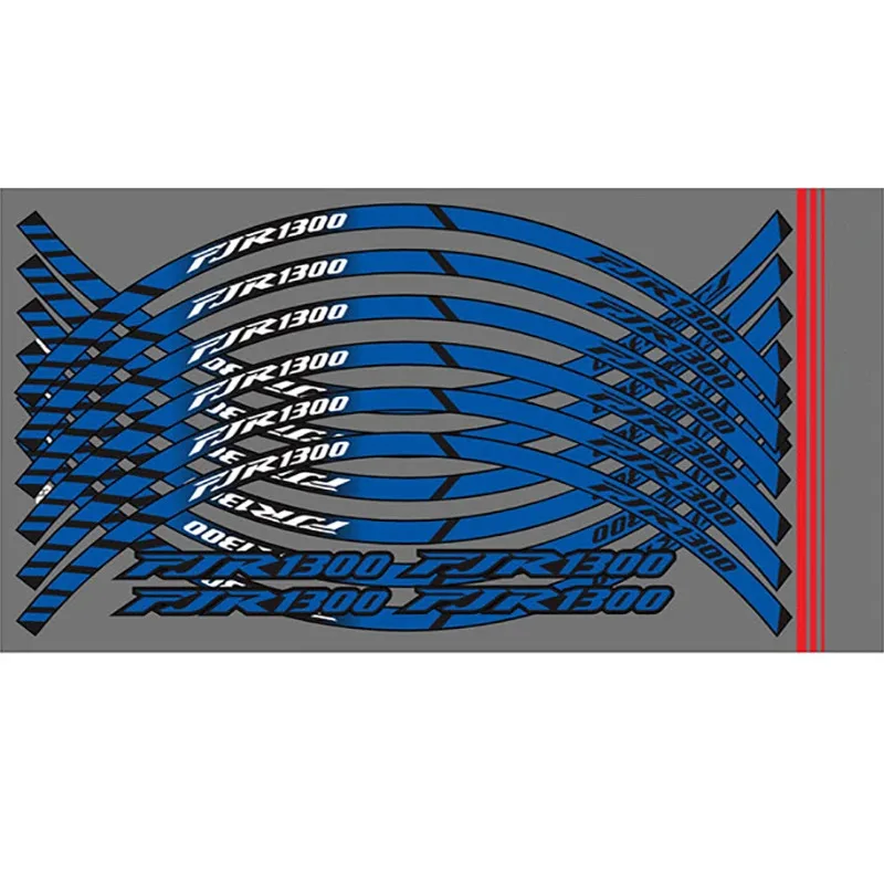 For FJR 1300 Fjr1300 Motorcycle Rim Stickers Waterproof Reflective Front Rear Tire Stickers