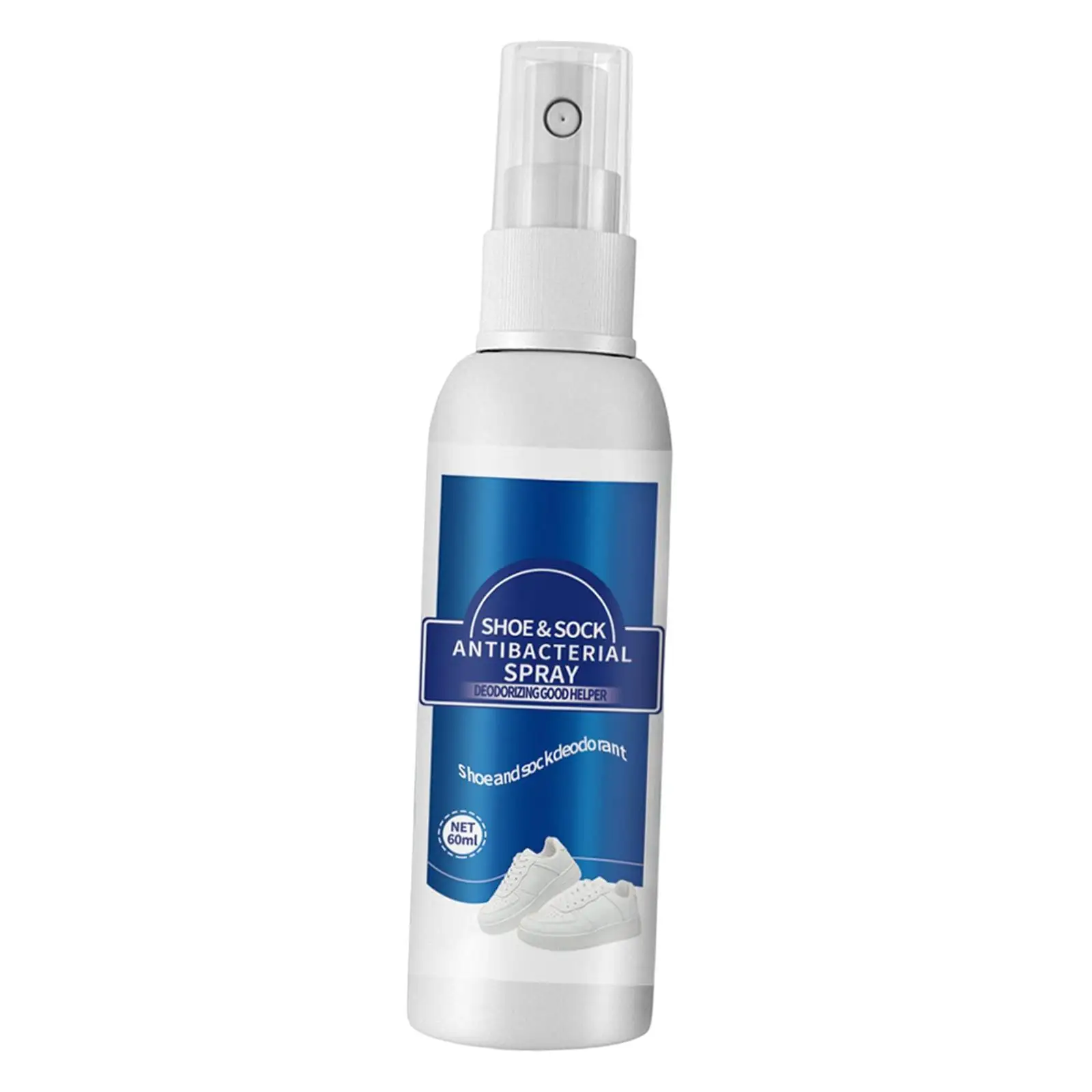

60ml Shoe Deodorant Spray Liquid Multipurpose Odor Remover for Sneakers Socks Shoes Travel Essential