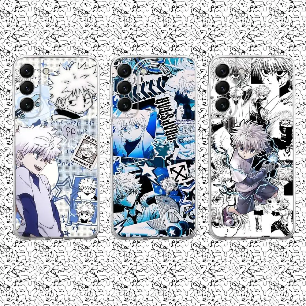 

Killua Zoldyck HXH Phone Case For Samsung S24,30,21,22,23,20 FE,lite,PIus,Ultra,5G,Note,9,10 Transparent Cover