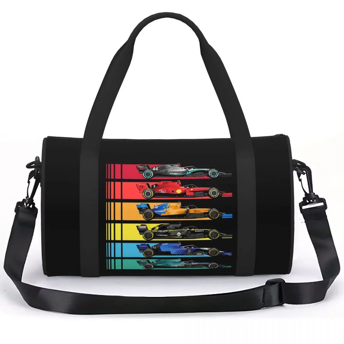 Formula Racing Cars 2023 Luggage Bag Large Capacity Duffle Tote Bag Handbags Gym Bags Fitness Bag for Boys Girls