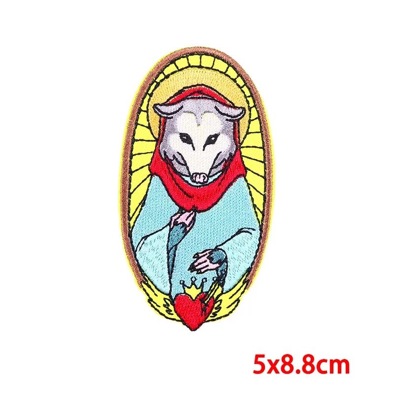 Iron On Patches for Clothes Black Cat Clothing Stickers Fabric Sewing Embroidered Patch Thermal Adhesive Applique Fusible Badges