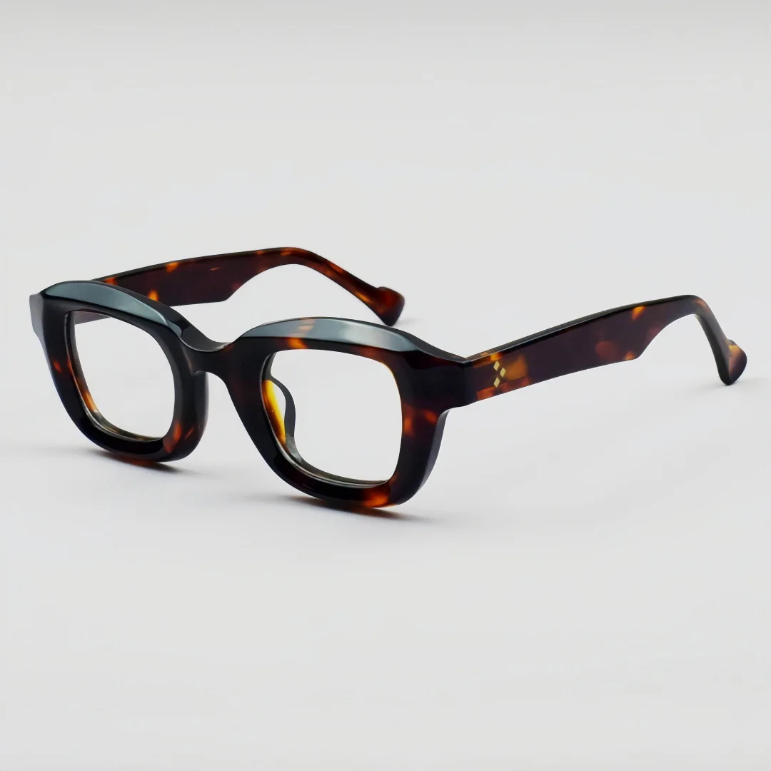 

PENG Handmade Vintage Acetate Glasses Frame For Men Retro Eyeglasses Frame Women Luxury Brand Eyewear Myopia Prescription
