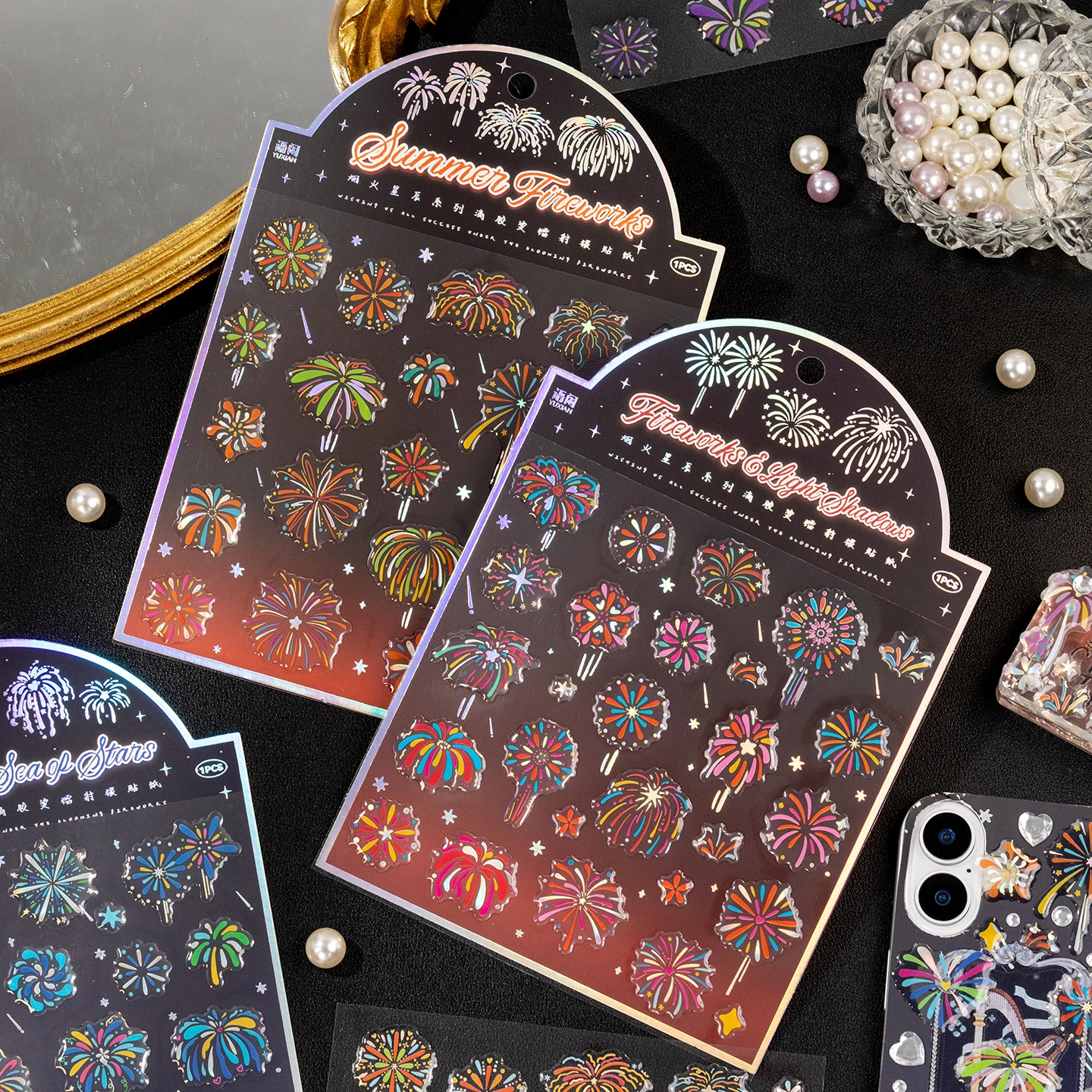 

4 упаковки/лот, милая ретро декоративная наклейка из смолы серии Stars