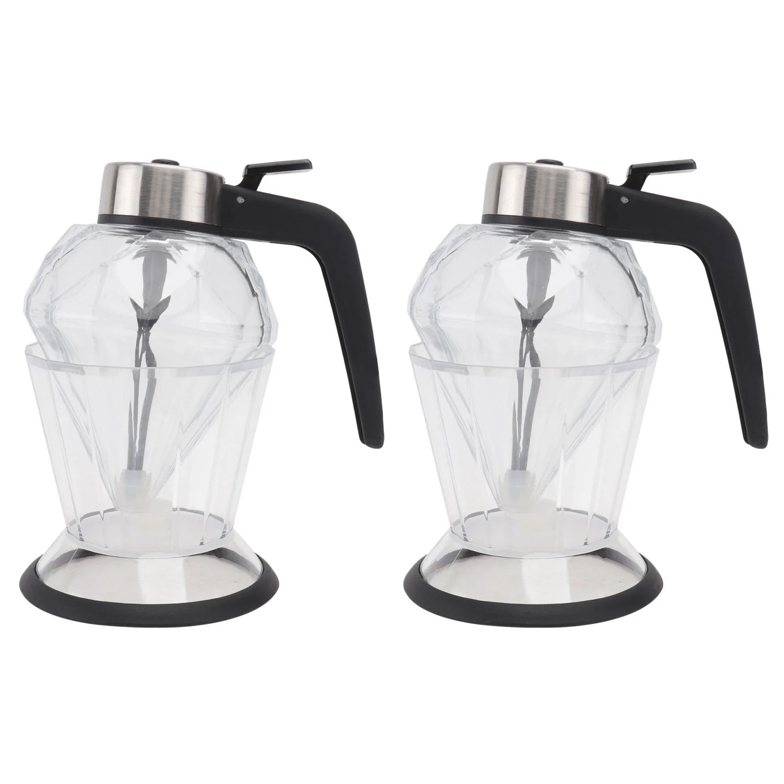 

2 Pcs Glass Oiler Bottle Pressing Seasoning Container Condiment Soy Sauce