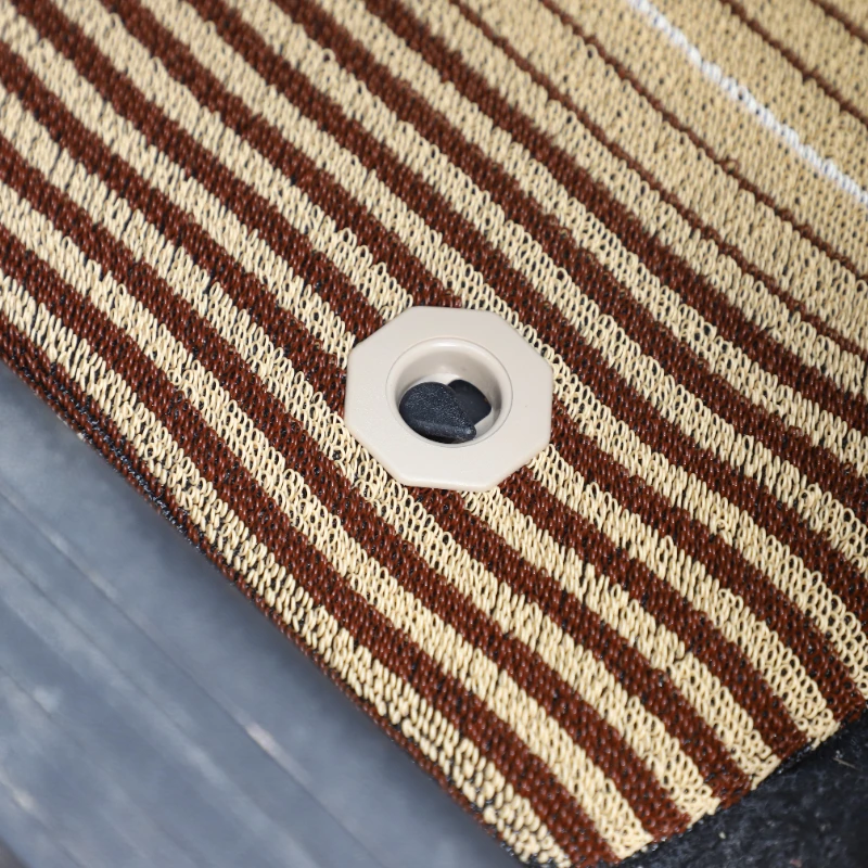 Suetlcoity For Fiat 500 2007-2015 TPE Rubber Beige Car Front Rear Row Wire Loop Floor Mats Trim Interior Car Accessories