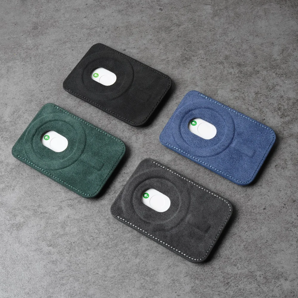 Super Magnet ALCANTARA Thicken Card Holder for iPhone 16 Pro Max 15 14 13 Artificial Leather Supercar Suede Wallet Cases