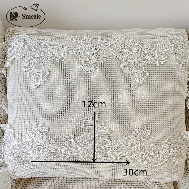 3 Yards/Lot Elfenbeinweiße Rayon-Blumenbordüren-Spitzenborte für Hochzeitsschleier, Vorhang, Kleidung, Tischdecke, DIY-Zubehör RS2506042 – Detail 7